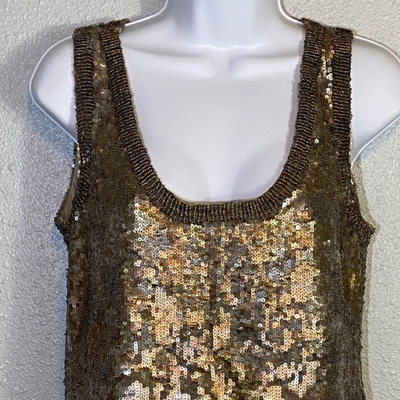 Tory Burch Gold and Silver Sequin Mini Dress - Picture 3 of 9